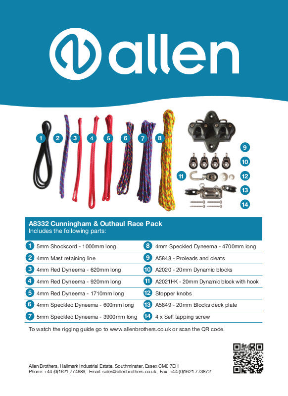 Laser / ILCA Outhaul/ Cunningham Upgrade Kit - Allen