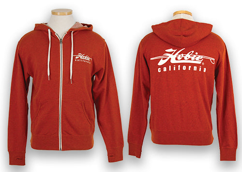 Burnt orange zip up on sale hoodie