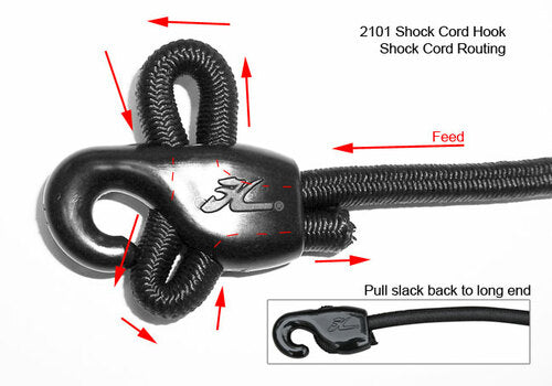 Hobie Shock Cord Hook 1/4 - Sailsport Marine