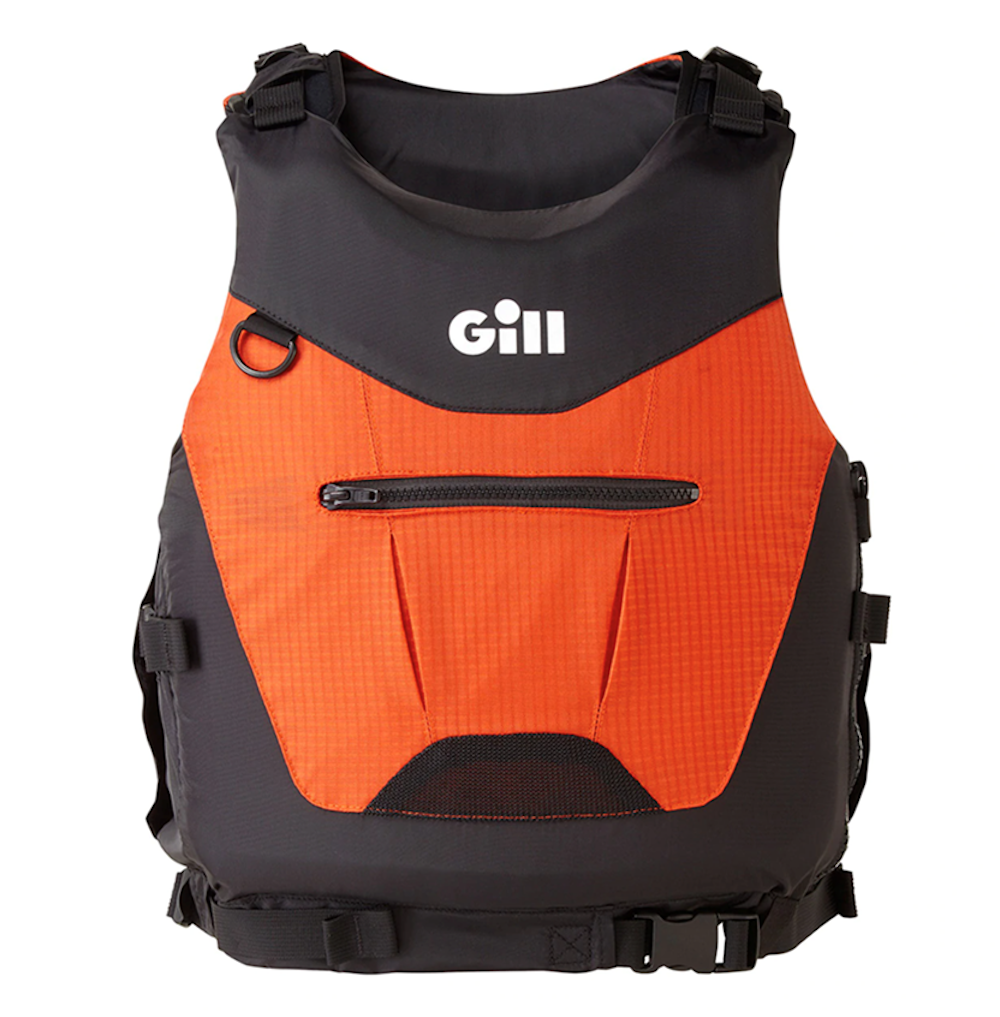 Gill USCG Side Zip PFD - Black/Orange